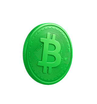 Floating card with crypto market analytics data visualisation